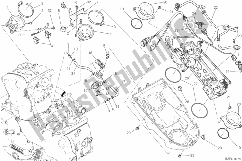Wszystkie części do Korpus Przepustnicy Ducati Monster 821 Stealth Thailand 2020